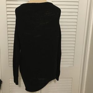 Rachel Zoe asymmetrical black sweater